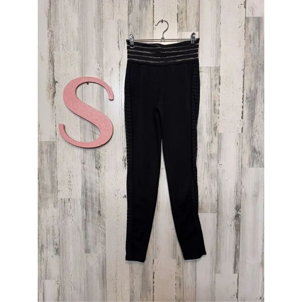 Slayoga High Waist Solid Color Mesh Contrast Yoga Leggings